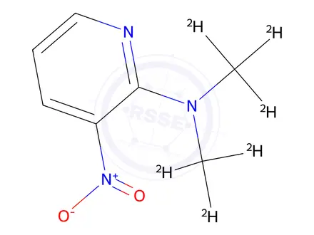 Chemical structure of N,N-di(methyl-d3)-3-nitropyridin-2-amine