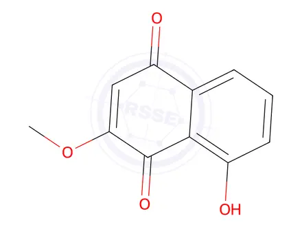 Chemical structure of 8-Hydroxy-2-methoxy-1,4-naphthalenedione