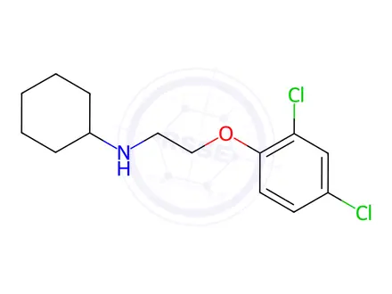 Chemical structure of N-(2-(2,4-dichlorophenoxy)ethyl)cyclohexanamine