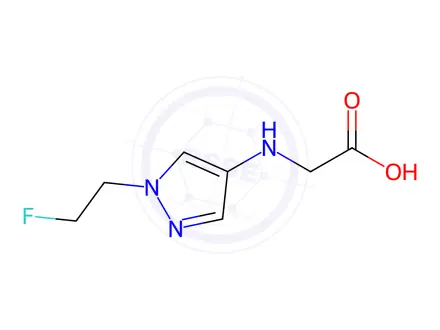 Chemical structure of N-[1-(2-fluoroethyl)-1H-pyrazol-4-yl]glycine