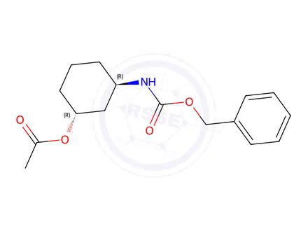 Chemical structure of Carbamic acid, [(1R,3R)-3-(acetyloxy)cyclohexyl]-, phenylmethyl ester