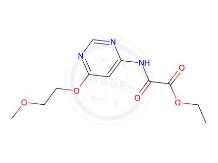 Chemical structure of Ethyl 2-((6-(2-methoxyethoxy)pyrimidin-4-yl)amino)-2-oxoacetate