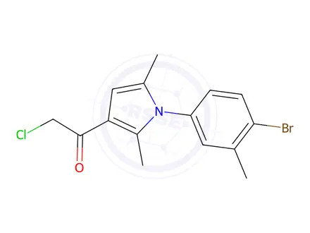 Chemical structure of 1-[1-(4-bromo-3-methylphenyl)-2,5-dimethyl-1H-pyrrol-3-yl]-2-chloroethanone
