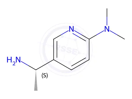 Chemical structure of (S)-alpha-methyl-6-(dimethylamino)-3-pyridinemethanamine