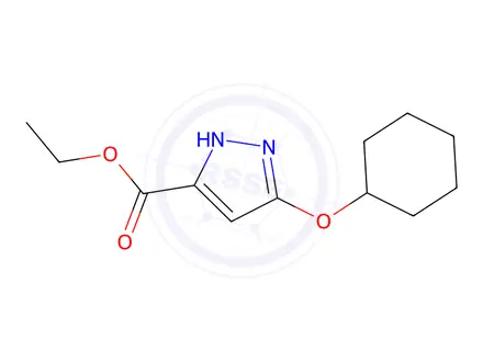 Chemical structure of Ethyl 5-(cyclohexyloxy)-1H-pyrazole-3-carboxylate