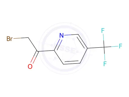 Chemical structure of 2-Bromo-1-[5-(trifluoromethyl)pyridin-2-yl]ethan-1-one