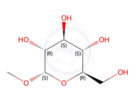 Chemical structure of Methyl α-D-glucopyranoside