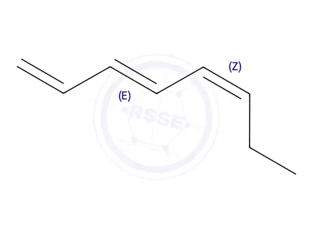 Chemical structure of fucoserratene,(3E,5E)-1,3,5-octatriene,(E,Z)-1,3,5-octatriene