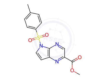 Chemical structure of Methyl 5-tosyl-5H-pyrrolo[2,3-b]pyrazine-2-carboxylate