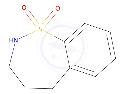 Chemical structure of 1,2-Benzothiazepine, 2,3,4,5-tetrahydro-, 1,1-dioxide 1337570-31-6