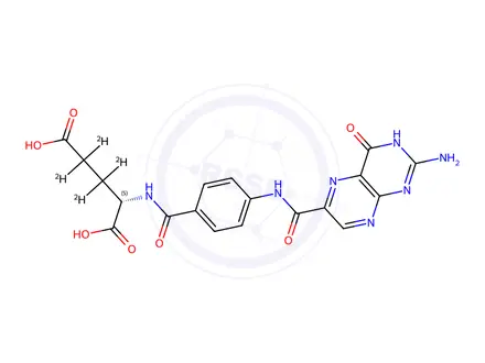 Chemical structure of 9-Oxofolic Acid-d4