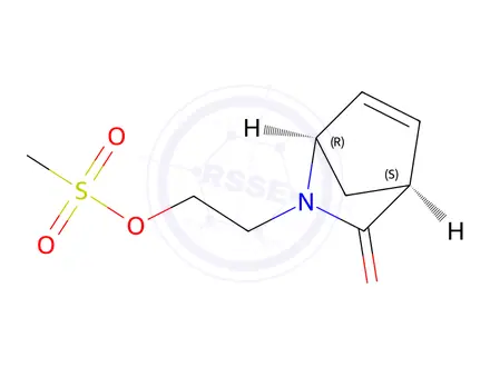 Chemical structure of 2-((1R,4S)-3-Oxo-2-azabicyclo[2.2.1]hept-5-en-2-yl)ethyl methanesulfonate