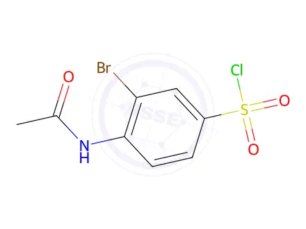 Chemical structure of 4-(Acetylamino)-3-bromobenzenesulfonyl Chloride