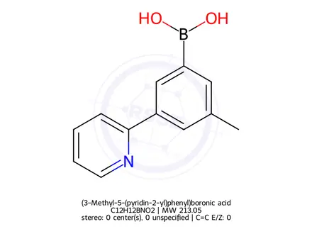 Chemical structure of (3-Methyl-5-(pyridin-2-yl)phenyl)boronic acid