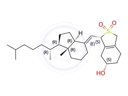 Chemical structure of (3β,6S,7E)-6,19-Sulfonyl-9,10-secocholesta-5(10),7-dien-3-ol