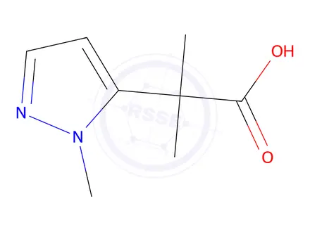 Chemical structure of 2-Methyl-2-(1-methyl-1h-pyrazol-5-yl)propanoic acid