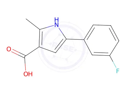Chemical structure of 5-(3-Fluorophenyl)-2-methyl-1H-pyrrole-3-carboxylic acid