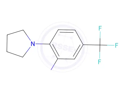 Chemical structure of 2-Pyrrolidin-1-yl-5-(trifluoromethyl)aniline