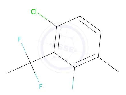 Chemical structure of 1-Chloro-2-(1,1-difluoroethyl)-3-fluoro-4-methylbenzene
