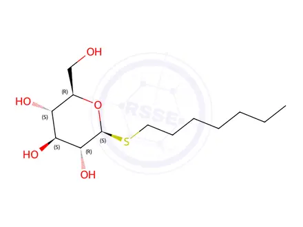 Chemical structure of Heptyl-beta-D-1-thioglucopyranoside solution