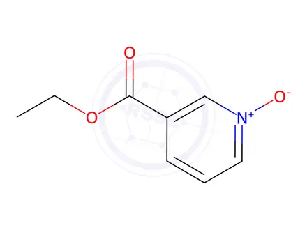 Chemical structure of 3-Pyridinecarboxylicacid, ethyl ester, 1-oxide