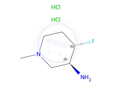Chemical structure of (3S,4S)-4-fluoro-1-methylpiperidin-3-amine dihydrochloride