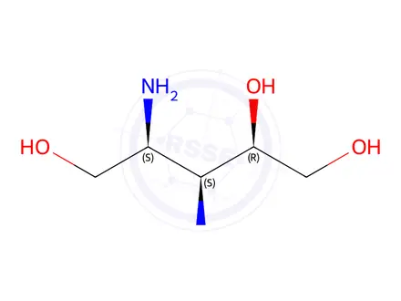 Chemical structure of D-Xylitol, 3,4-diamino-3,4-dideoxy-(9CI)