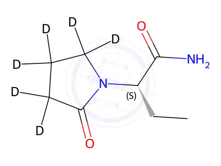 Chemical structure of Levetiracetam-d6 (1133229-30-7)