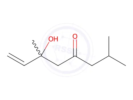 Chemical structure of 7-Octen-4-one, 6-hydroxy-2,6-dimethyl-, (+)-