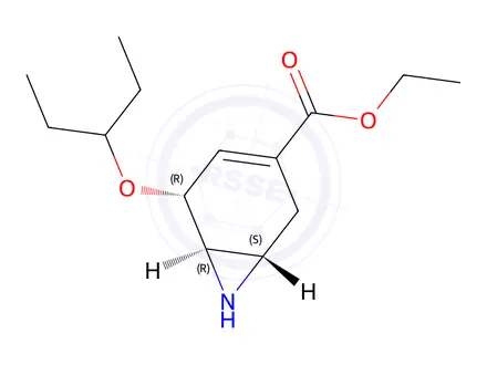 Chemical structure of (1S,5R,6R)-ethyl 5-(pentan-3-yloxy)-7-azabicyclo[4.1.0]hept-3-ene-3-carboxylate