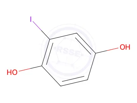 Chemical structure of 1,4-Dihydroxy-2-iodobenzene