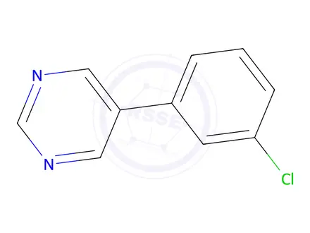 Chemical structure of 5-(3-Chlorophenyl)pyrimidine