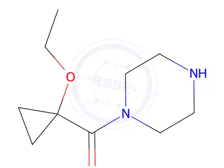 Chemical structure of (1-Ethoxycyclopropyl)(piperazin-1-yl)methanone