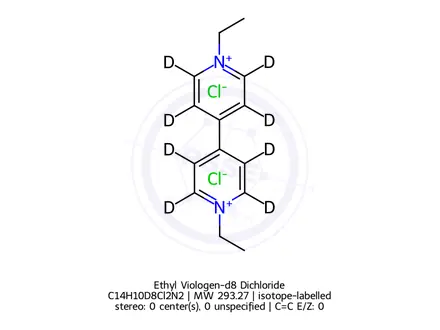 Chemical structure of Ethyl Viologen-d8 Dichloride