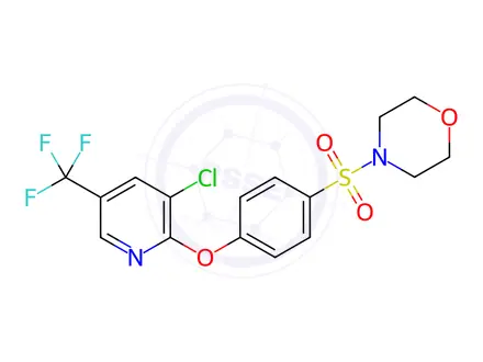 Chemical structure of 4-[(4-{[3-chloro-5-(trifluoromethyl)-2-pyridinyl]oxy}phenyl)sulfonyl]morpholine