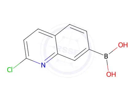 Chemical structure of (2-Chloroquinolin-7-yl)boronic acid