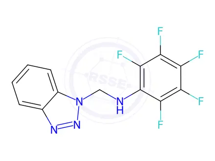 Chemical structure of N-((1H-Benzo[d][1,2,3]triazol-1-yl)methyl)-2,3,4,5,6-pentafluoroaniline