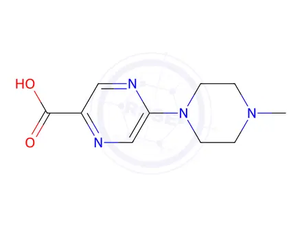 Chemical structure of 5-(4-Methylpiperazin-1-yl)pyrazine-2-carboxylic Acid