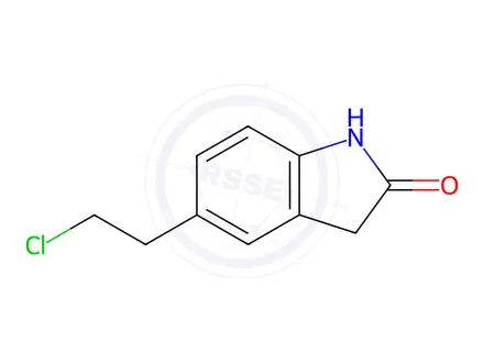 Chemical structure of 5-(2-Chloroethyl)indolin-2-one