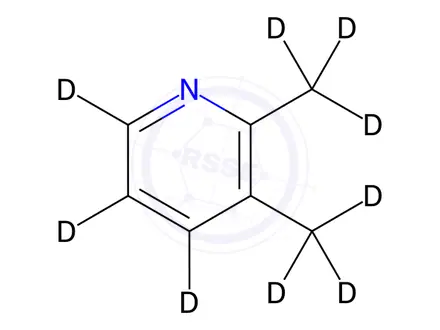 Chemical structure of 2,3-Dimethylpyridine-d9