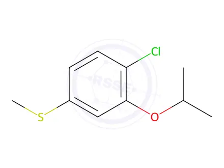 Chemical structure of Benzene, 1-chloro-2-(1-methylethoxy)-4-(methylthio)-
