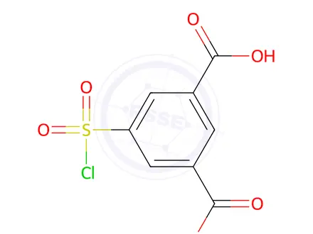 Chemical structure of 5-(chlorosulfonyl)benzene-1,3-dicarboxylic acid