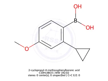 Chemical structure of (2-Cyclopropyl-4-methoxyphenyl)boronic acid