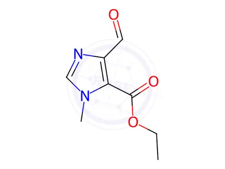 Chemical structure of Ethyl 4-formyl-1-methyl-1H-imidazole-5-carboxylate