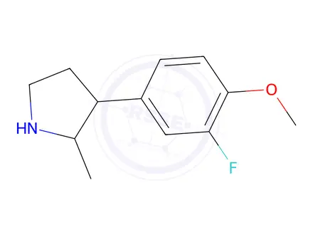 Chemical structure of 3-(3-Fluoro-4-methoxyphenyl)-2-methylpyrrolidine