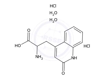 Chemical structure of 2-Amino-3-(2-oxo-1,2-dihydroquinolin-4-yl)propanoic acid dihydrochloride dihydrate