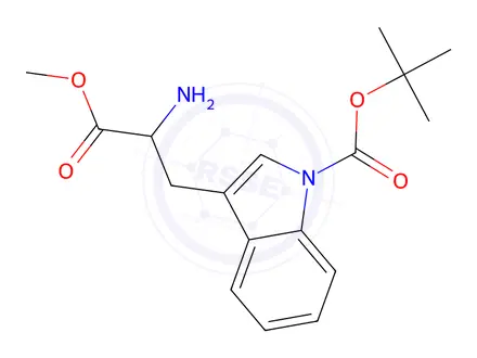 Chemical structure of tert-Butyl 3-[(2R)-2-amino-3-methoxy-3-oxopropyl]indole-1-carboxylate