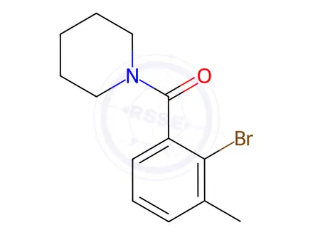 Chemical structure of 1-(2-Bromo-3-methylbenzoyl)piperidine