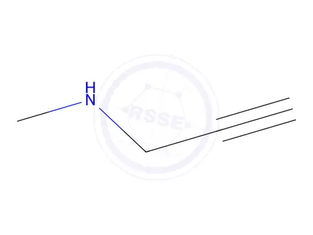 Chemical structure of N-Methyl-N-2-propynylamine