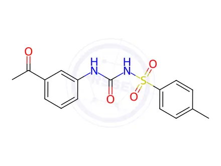 Chemical structure of N-((3-acetylphenyl)carbamoyl)-4-methylbenzenesulfonamide